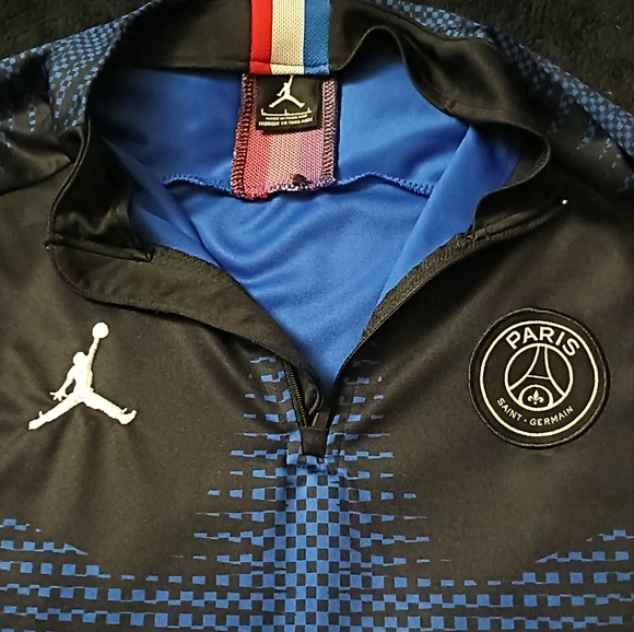 Jordan Paris St Germain Long Sleeve 1/4 Zip Warm Up Jacket Mens Size Large - Picture 3 of 5